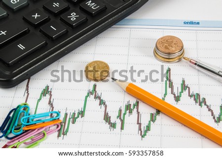 financial graph on white background calculator stock photo edit now