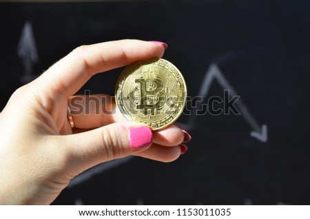 Financial Growth Concept Golden Bitcoins Ladder Stock Photo Edit - 