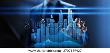 Financial Growth Strategy and Data Visualization with Interactive Graphs and Percentages in Business Analysis.