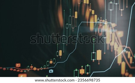 Financial instruments with various type of indicators including volume analysis for professional technical analysis on the monitor of a computer.
