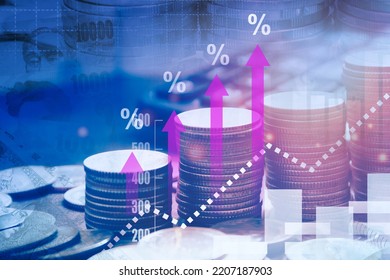 financial interest rate hikes , economic inflation crisis - Shutterstock ID 2207187903