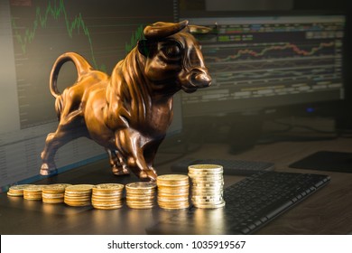 Financial Investment In Bull Market. How To Trade In Risk Valuation Situation. Money Was Allocate To Portfolio Efficiency. Investor Can Get More Capital Gain And Dividend