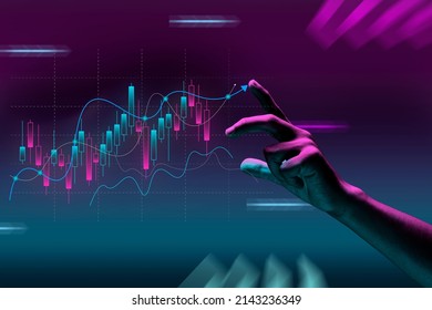 Financial market analytics graph on a world map background, scale of pieces and stock markets - Shutterstock ID 2143236349