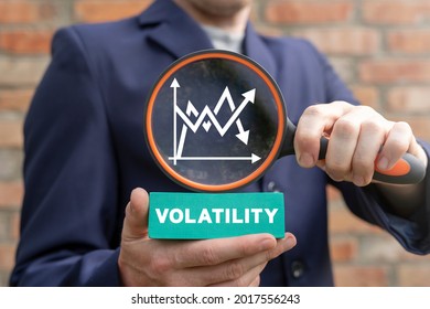 Financial market concept of volatility. Volatile chart control. Investments risk.