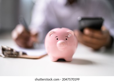 Financial Money Advice. Saving in 401K. Piggybank Deposit