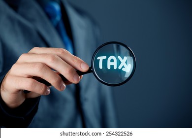 Financial Officer Focused On Tax. Tax Optimization Concept.