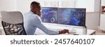 Financial performance analytics on data dashboard screen