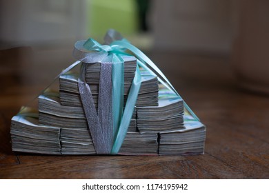 Financial Pyramid Made Of 1 Uah Banknotes