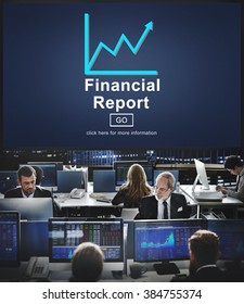Financial Report Money Cash Growth Analysis Concept