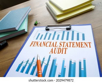 Financial Statement Audit Report With Business Graph.