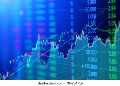 Financial Stock Market Graph Chart Of Stock Market Investment Trading Screen