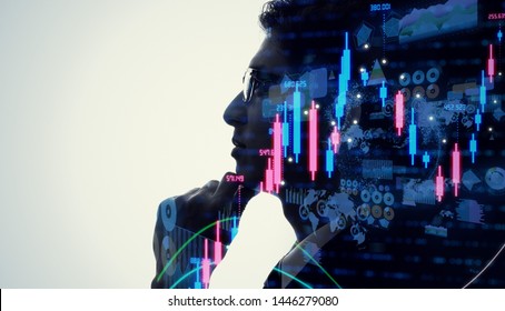 Financial Technology Concept. Stock Chart. Investment. Fintech.