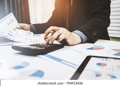 Financiers are calculating personal tax for customers who use the service. - Shutterstock ID 794913436