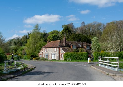 Finchdean,England,April 24th 2022. Traditional English Country Home On A Road In The Hampshire Countryside. 