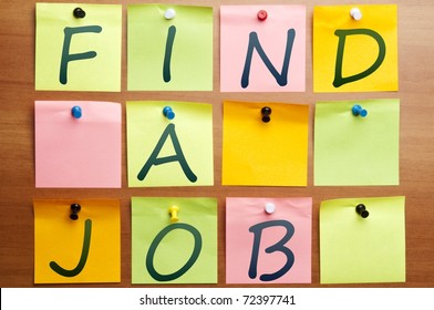 Find  A Job Made By Many Post It