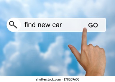 Find New Car Button On Search Toolbar