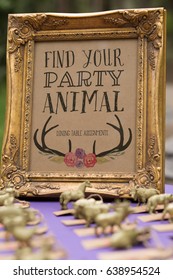 Find Your Party Animal Seating Chart Sign