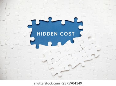 Finding the hidden costs concept. when open the puzzle