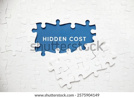 Finding the hidden costs concept. when open the puzzle