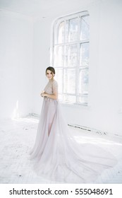 fine art portrait of a girl in vintage dress