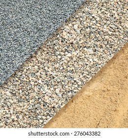 Fine And Coarse Gravel And Sand For Background