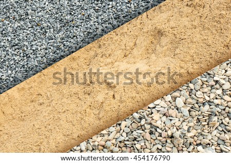 Fine and coarse gravel and sand - various construction materials; Building materials for landscaping or construction industry