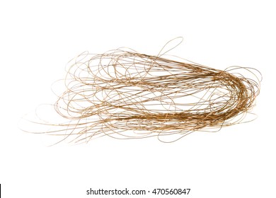 Fine Copper Wire On A White Background