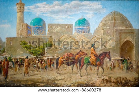 Fine (copy) paintings of the old eastern city