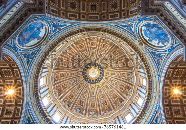 Fine Decorations Paintings Interior Ceilings Saint Stock Photo