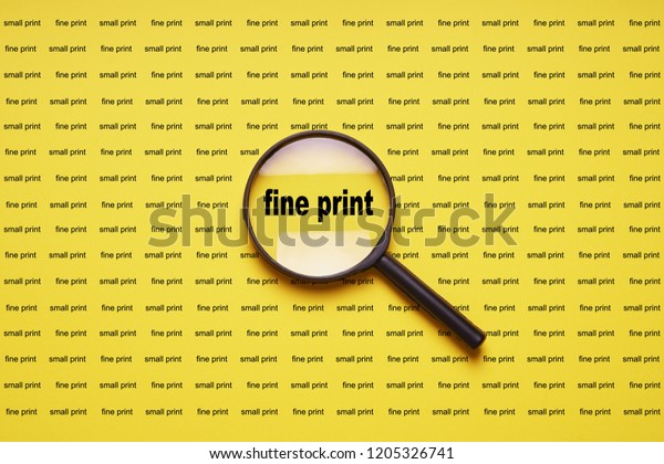 fine print enlarged with magnifying glass
magnifier loupe, business
concept