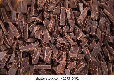 Finely Chopped Dark Chocolate For Making Decadent Dessert