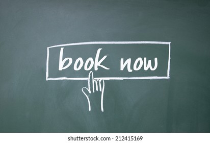 finger click book now symbol