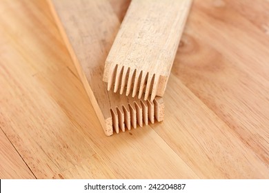 Finger Joint At The End Of Wood Sticks (or Lumber)- One Of Woodworking Joint