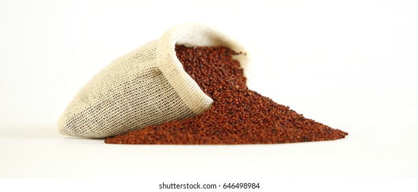 Finger Millet In A Sack Bag