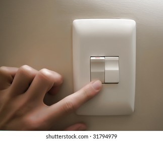 Finger On Light Switch