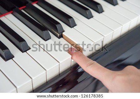 finger and piano