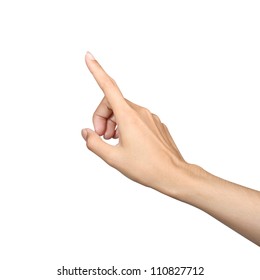 finger point isolated white background - Shutterstock ID 110827712