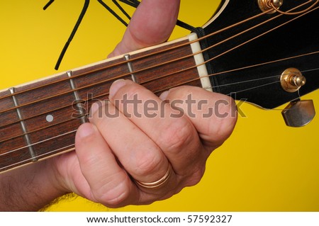 Finger Position A Minor Guitar Chord Stock Photo Edit Now 57592327