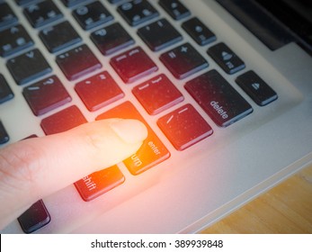 finger press enter button