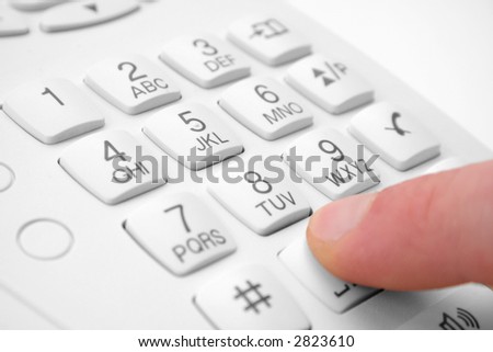 finger presses figure on phone