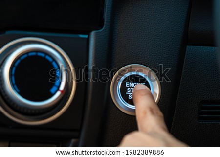 Finger push start Button System to start the car.