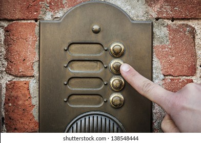 Finger Ringing A Door Bell