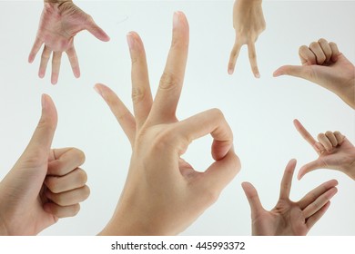 finger sign isolated