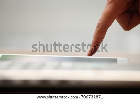 finger smartphone computer