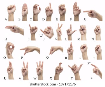 Finger Spelling the Alphabet in American Sign Language (ASL)
