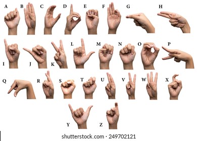 Finger Spelling the Alphabet in American Sign Language (ASL)
