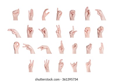 Finger Spelling The Alphabet In American Sign Language (ASL)