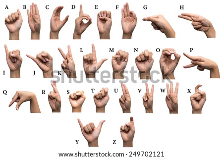 Finger Spelling Alphabet American Sign Language Stock Photo (Edit Now ...