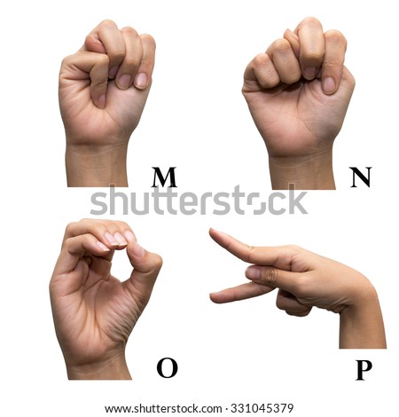 Finger Spelling The Alphabet In American Sign Language Asl The Letter M N O And P Image Finger Spelling The Alphabet In American Sign Language Asl The Letter M N O And P Image