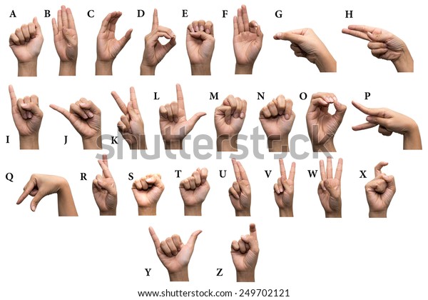 Finger Spelling Alphabet American Sign Language Stock Photo (Edit Now ...